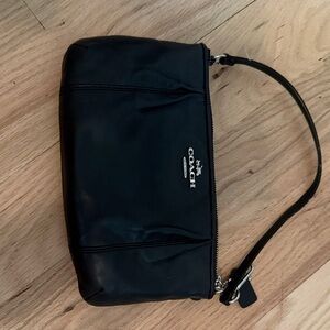 Coach Black Leather Toiletry Bag